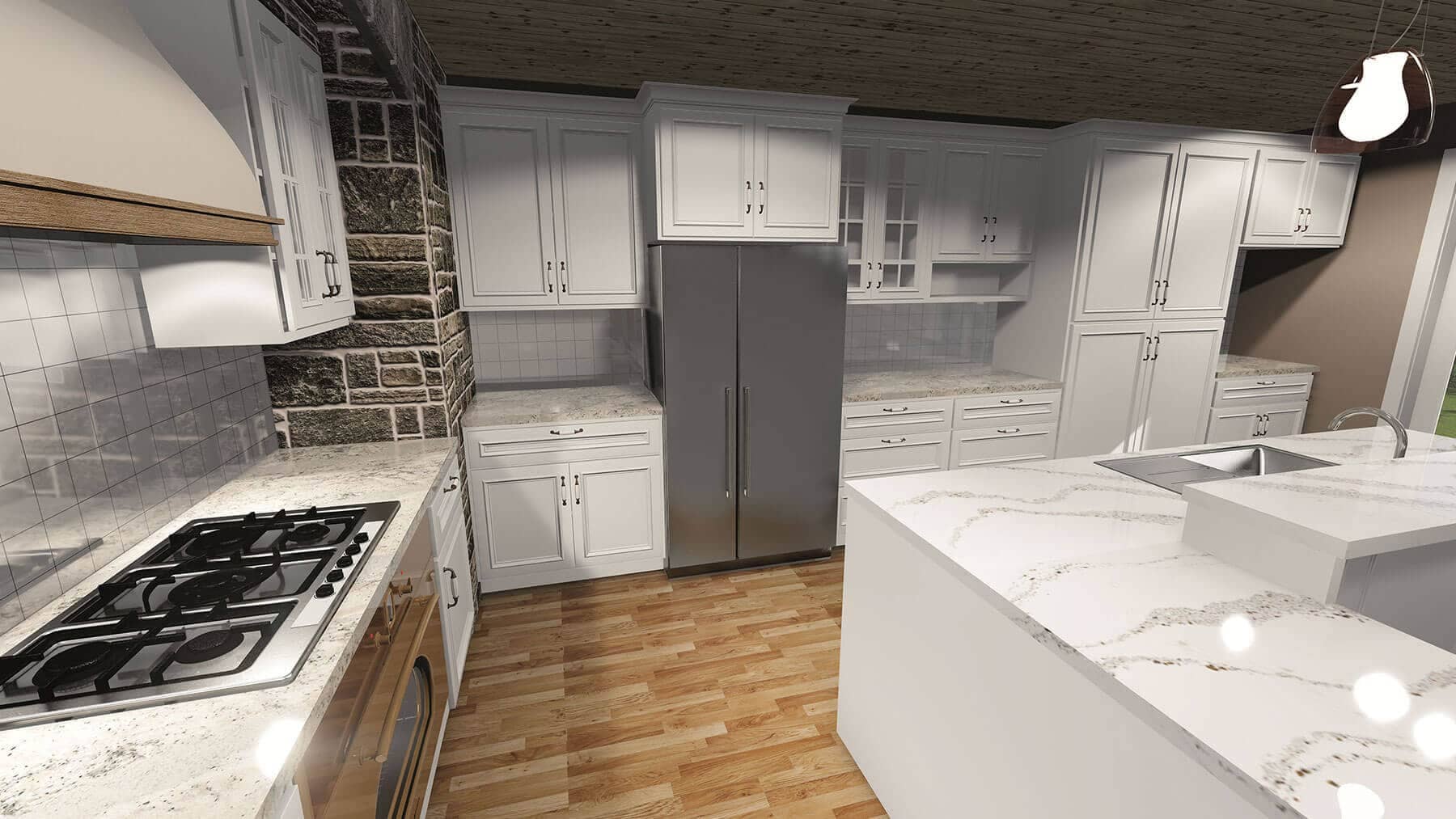 Highlighting-the-cabinets-plus-fridge-stove