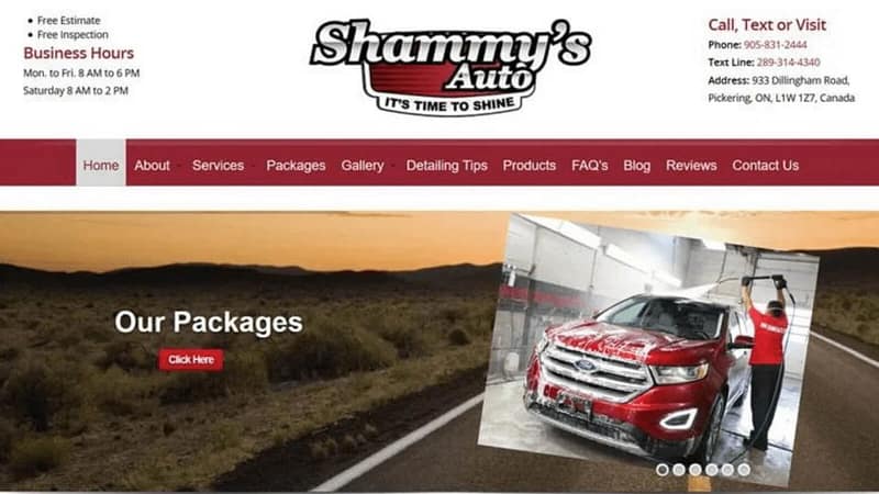 Shammy's Auto It's Time To Shine Website digipix digipixinc.com